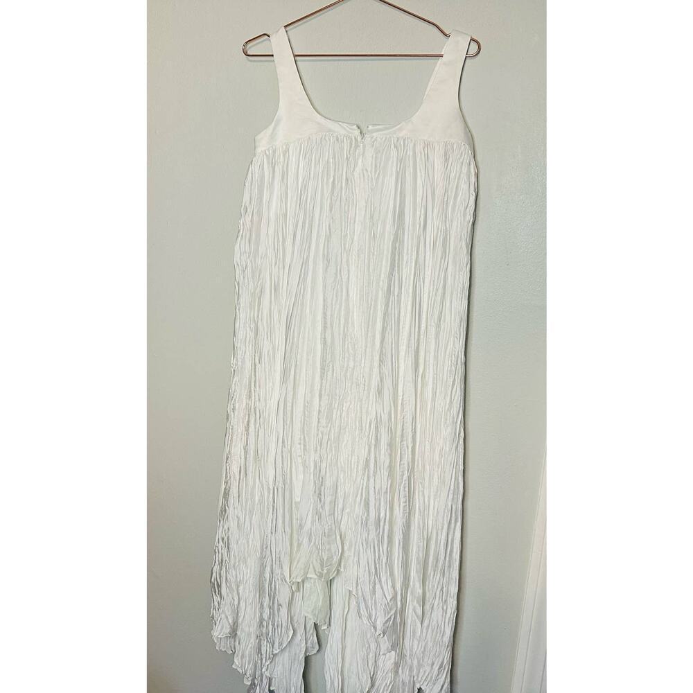 Bibhu Mohapatra Collective White Chiffon Sleeveless Square Neckline Maxi Size 2 - Picture 5 of 11